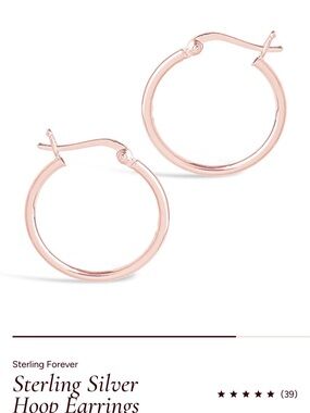 Sterling Forever
Sterling Silver Hoop Earrıngs
COLOR : Rose gold